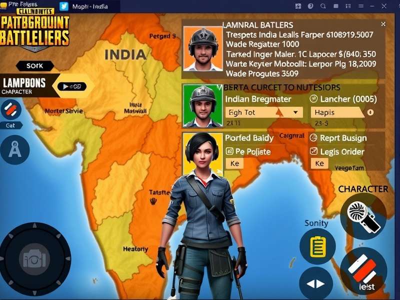 PUBG Pro Bharat Battlers gameplay screenshot showing Indian themed map